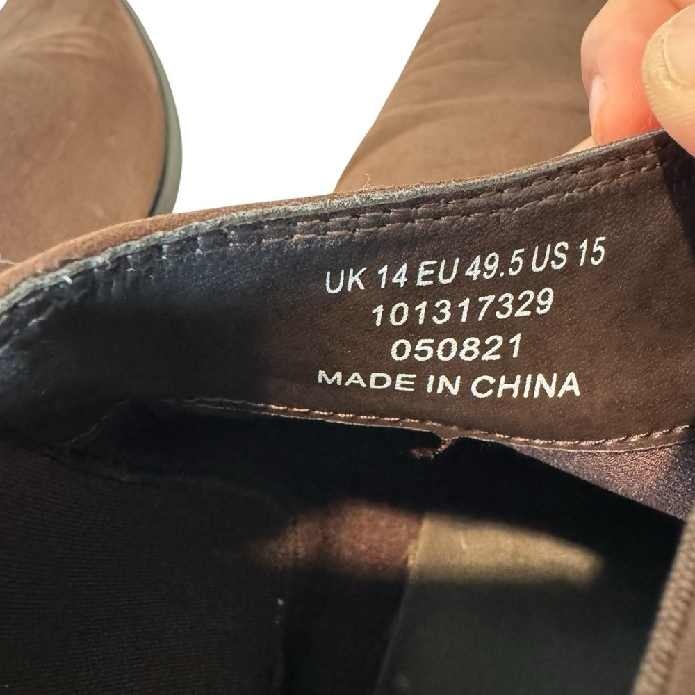 ASOS Design Chelsea Slip on Boots In Brown Suede Size 15 - Picture 10 of 10